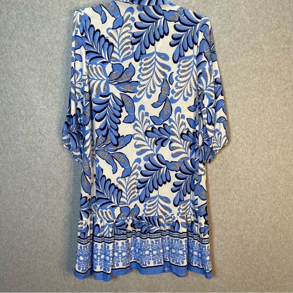 Mlle Gabriel Blue Floral Button Down Dress - Picture 7 of 8